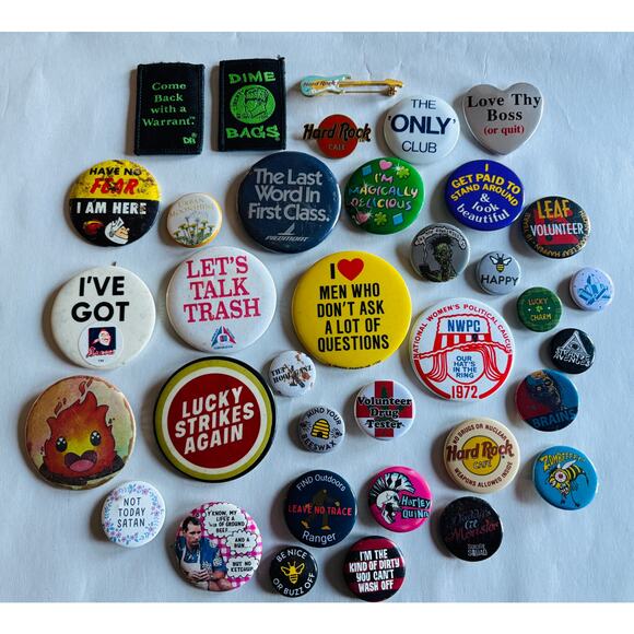 Lot of 36 Pinbacks / Patches - Some Vintage - See photos for what’s included - Picture 5 of 5
